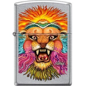 Sharp Rick Rietveld Colorful Lion Zippo Lighter